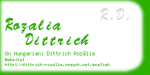rozalia dittrich business card